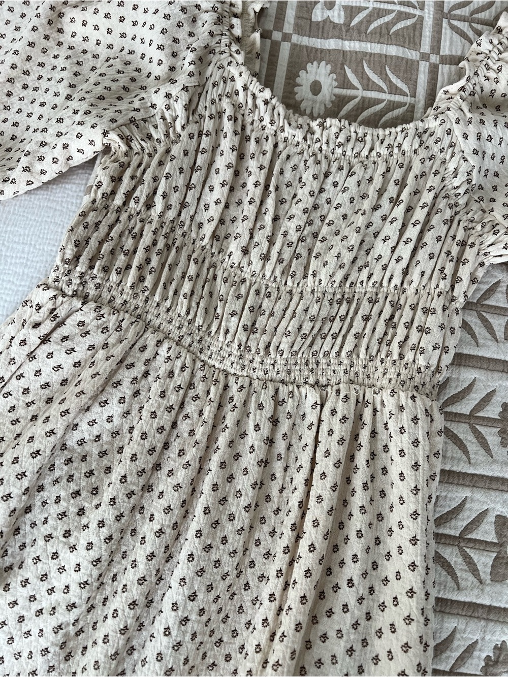Before Angela Dress Cream Floral